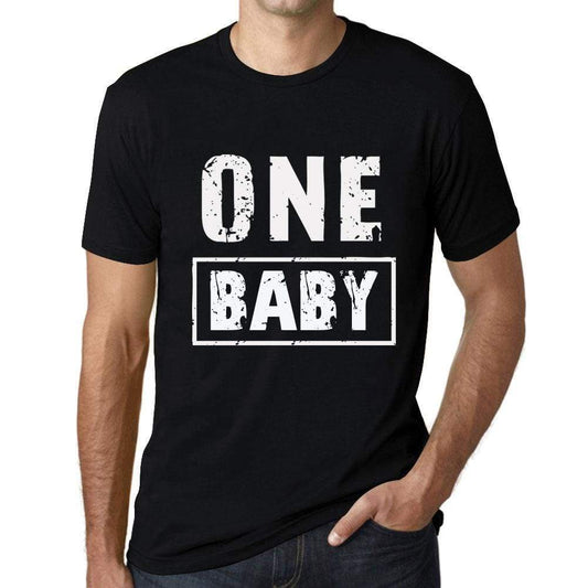 Mens Vintage Tee Shirt Graphic T Shirt One Baby Deep Black - Deep Black / Xs / Cotton - T-Shirt