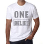Mens Vintage Tee Shirt Graphic T Shirt One Belief White - White / Xs / Cotton - T-Shirt