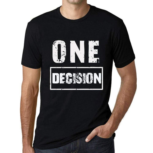 Mens Vintage Tee Shirt Graphic T Shirt One Decision Deep Black - Deep Black / Xs / Cotton - T-Shirt