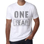 Mens Vintage Tee Shirt Graphic T Shirt One Fear White - White / Xs / Cotton - T-Shirt