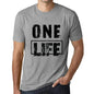 Mens Vintage Tee Shirt Graphic T Shirt One Life Grey Marl - Grey Marl / Xs / Cotton - T-Shirt