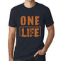 Mens Vintage Tee Shirt Graphic T Shirt One Life Navy - Navy / Xs / Cotton - T-Shirt