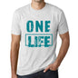 Mens Vintage Tee Shirt Graphic T Shirt One Life Vintage White - Vintage White / Xs / Cotton - T-Shirt