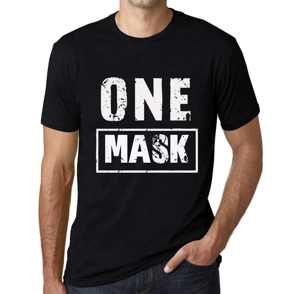 Mens Vintage Tee Shirt Graphic T Shirt One Mask Deep Black - Deep Black / Xs / Cotton - T-Shirt