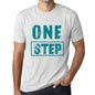 Mens Vintage Tee Shirt Graphic T Shirt One Step Vintage White - Vintage White / Xs / Cotton - T-Shirt