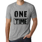 Mens Vintage Tee Shirt Graphic T Shirt One Time Grey Marl - Grey Marl / Xs / Cotton - T-Shirt