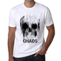Mens Vintage Tee Shirt Graphic T Shirt Skull Chaos White - White / Xs / Cotton - T-Shirt
