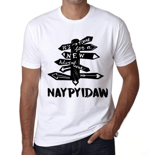 Mens Vintage Tee Shirt Graphic T Shirt Time For New Advantures Naypyidaw White - White / Xs / Cotton - T-Shirt