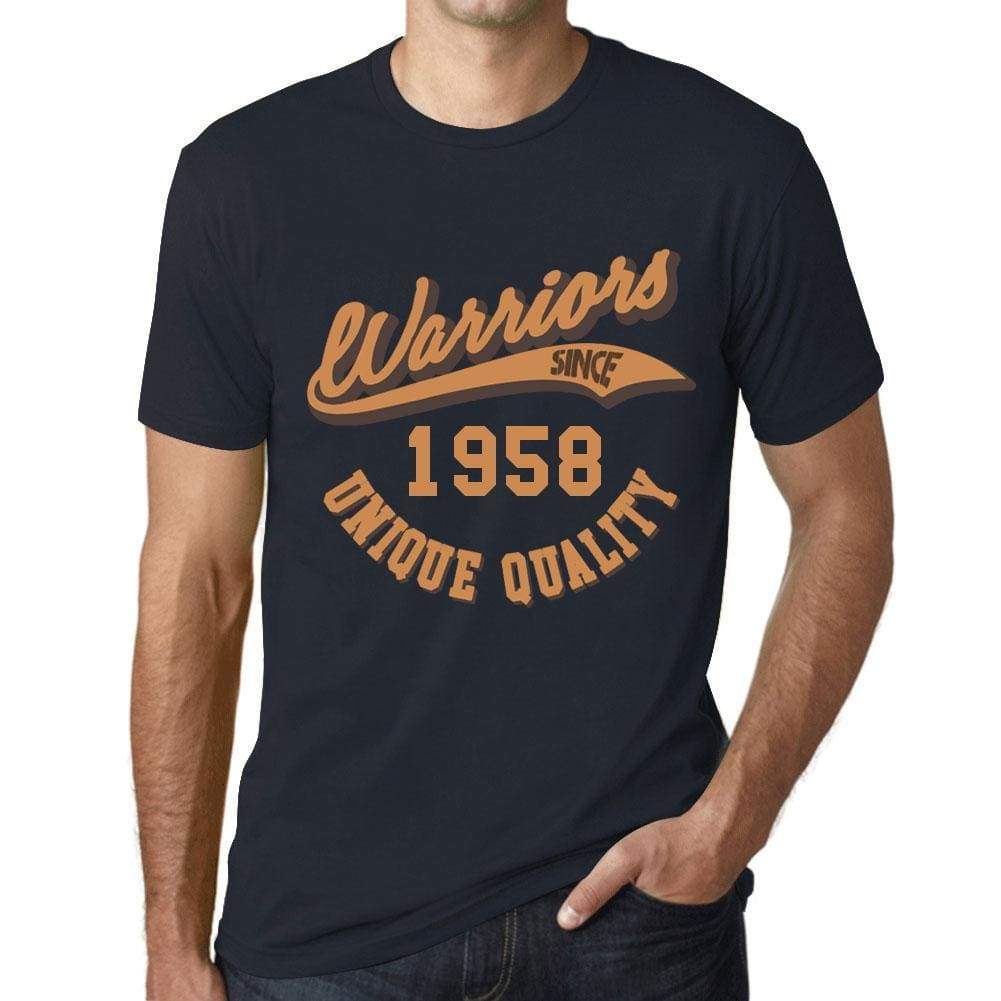 Mens Vintage Tee Shirt Graphic T Shirt Warriors Since 1958 Navy - Navy / Xs / Cotton - T-Shirt
