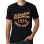 Mens Vintage Tee Shirt Graphic T Shirt Warriors Since 1974 Deep Black - Deep Black / Xs / Cotton - T-Shirt
