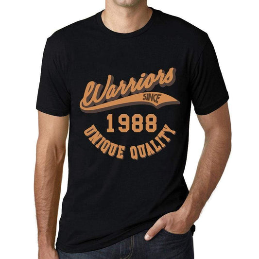 Mens Vintage Tee Shirt Graphic T Shirt Warriors Since 1988 Deep Black - Deep Black / Xs / Cotton - T-Shirt