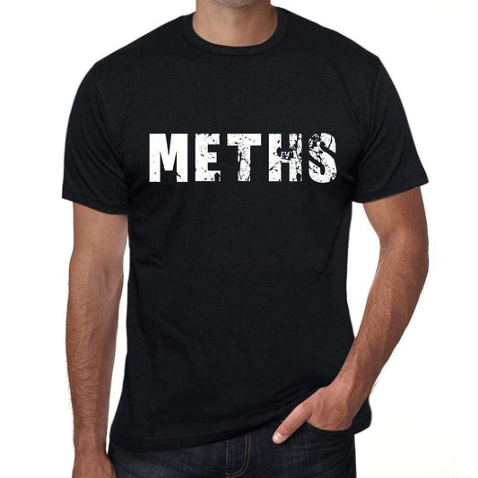 Meths Mens Retro T Shirt Black Birthday Gift 00553 - Black / Xs - Casual
