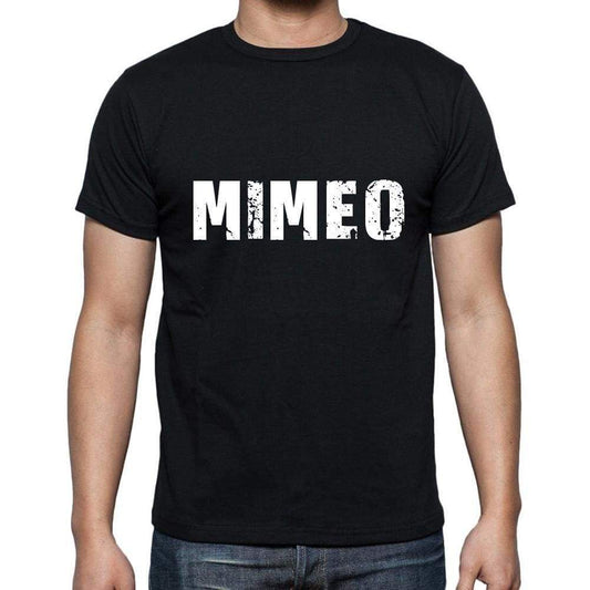 Mimeo Mens Short Sleeve Round Neck T-Shirt 5 Letters Black Word 00006 - Casual