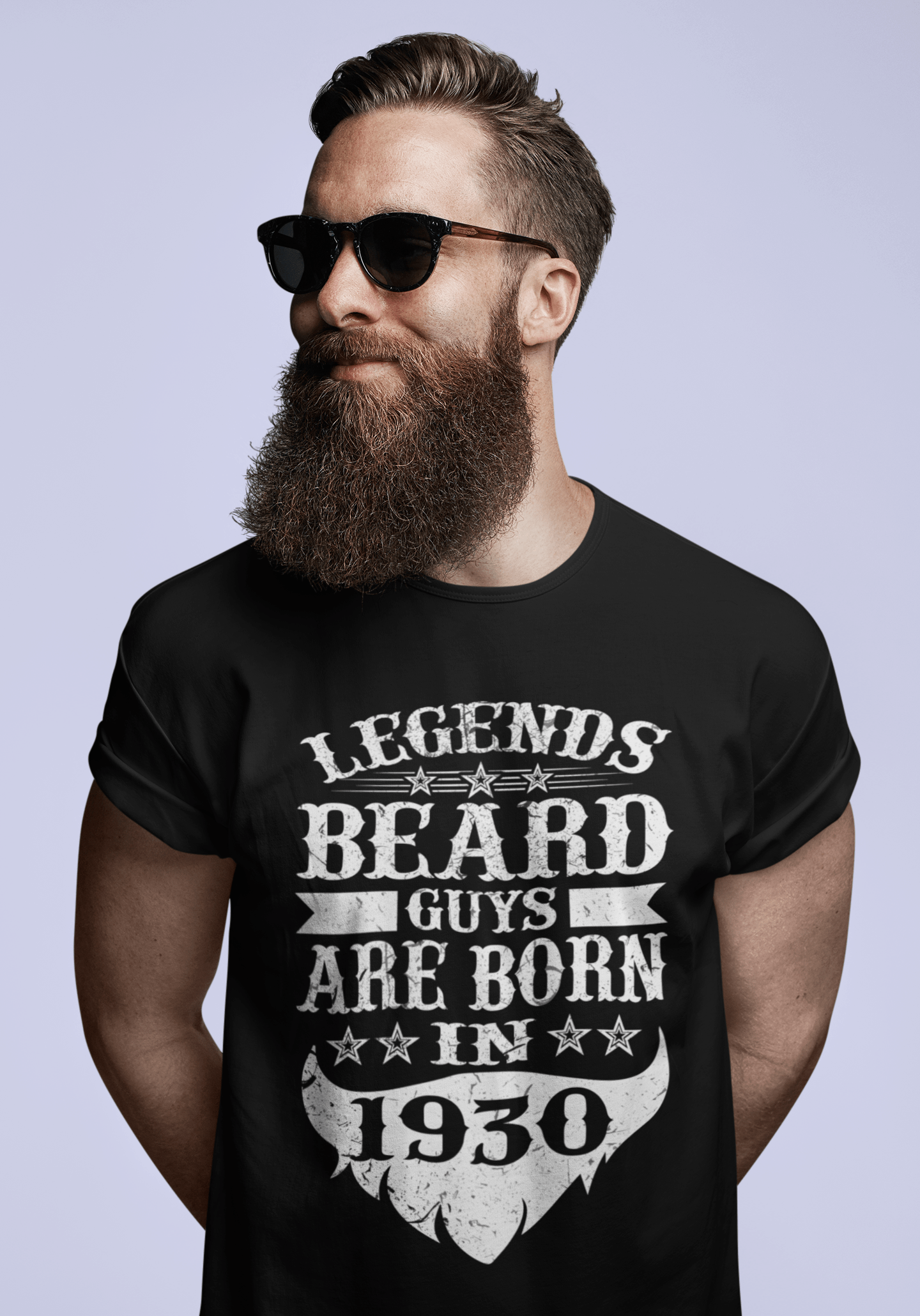 ULTRABASIC Men's T-Shirt Legends Beard Guys are Born in 1930 - Gift for 90th Birthday Tee Shirt