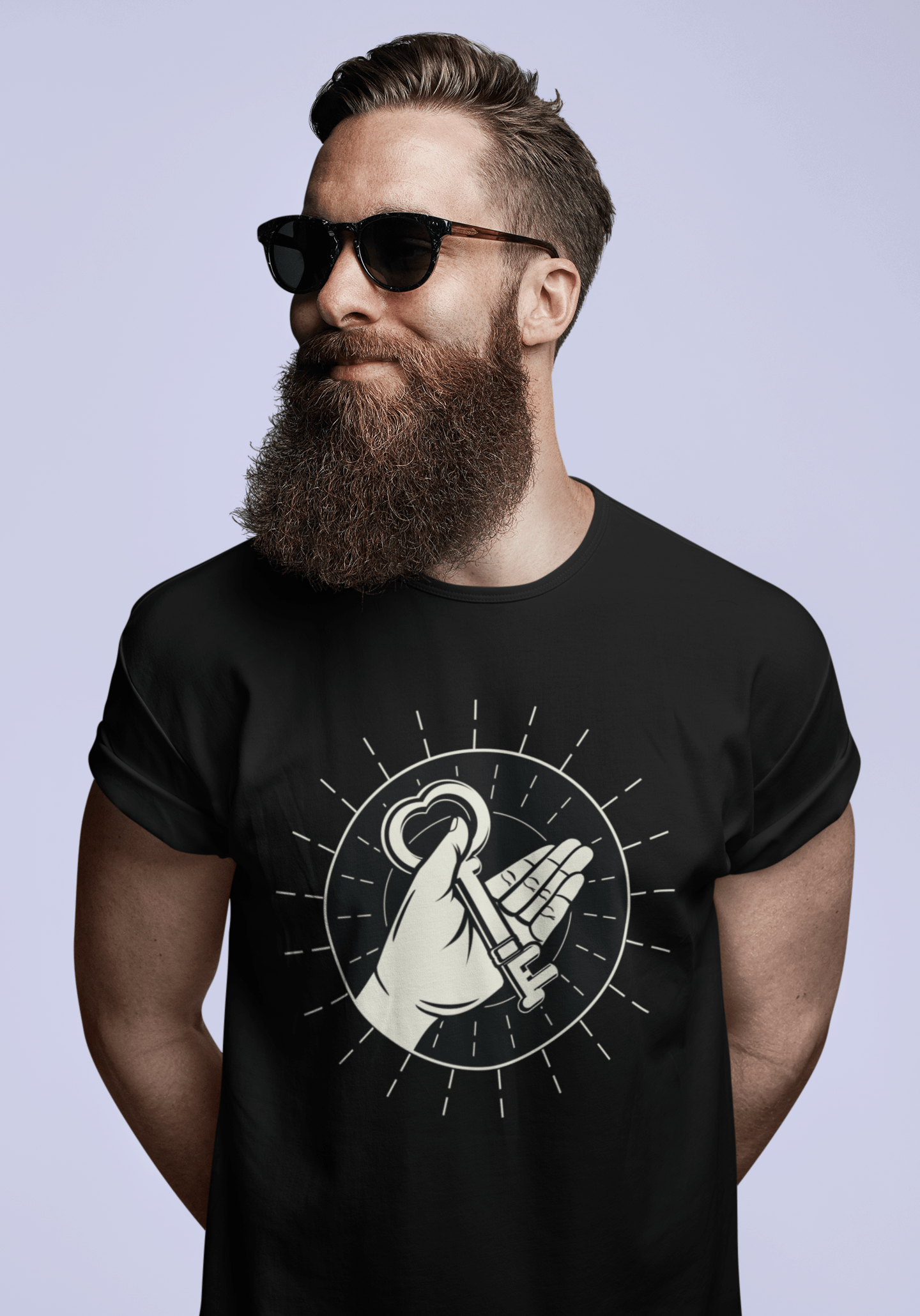 ULTRABASIC Men's Graphic T-Shirt Key of Life - Love Vintage Tee Shirt