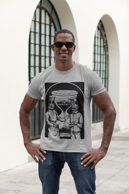 ULTRABASIC Men's T-Shirt Deep Time Hourglass - Sarcasm Shirt for Men