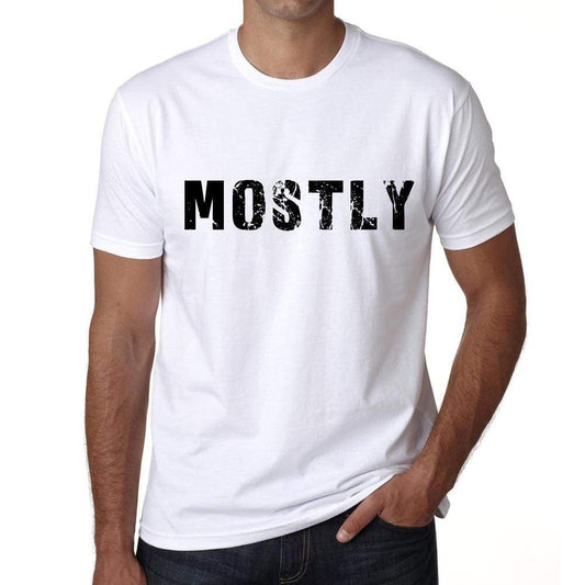Mostly Mens T Shirt White Birthday Gift 00552 - White / Xs - Casual