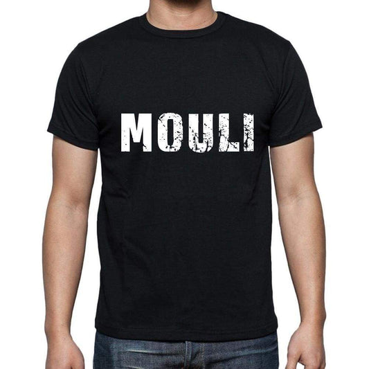 Mouli Mens Short Sleeve Round Neck T-Shirt 5 Letters Black Word 00006 - Casual