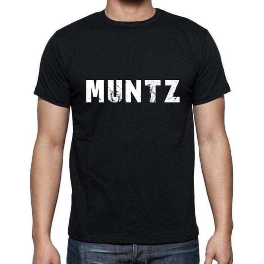 Muntz Mens Short Sleeve Round Neck T-Shirt 5 Letters Black Word 00006 - Casual