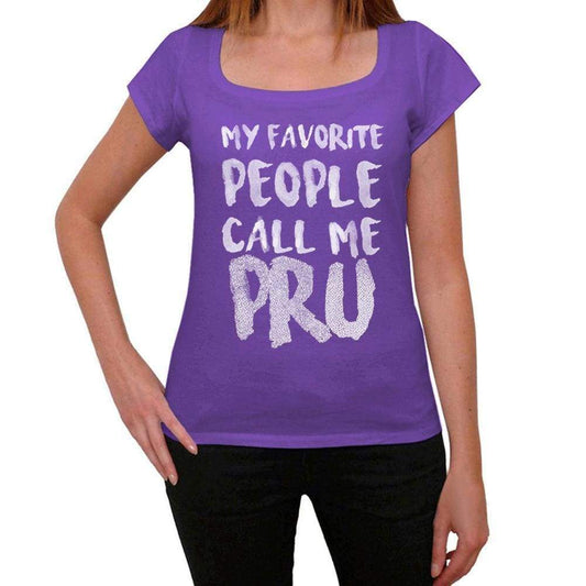 My Favorite People Call Me Pru, <span>Women's</span> T-shirt, Purple, Birthday Gift 00381 - ULTRABASIC