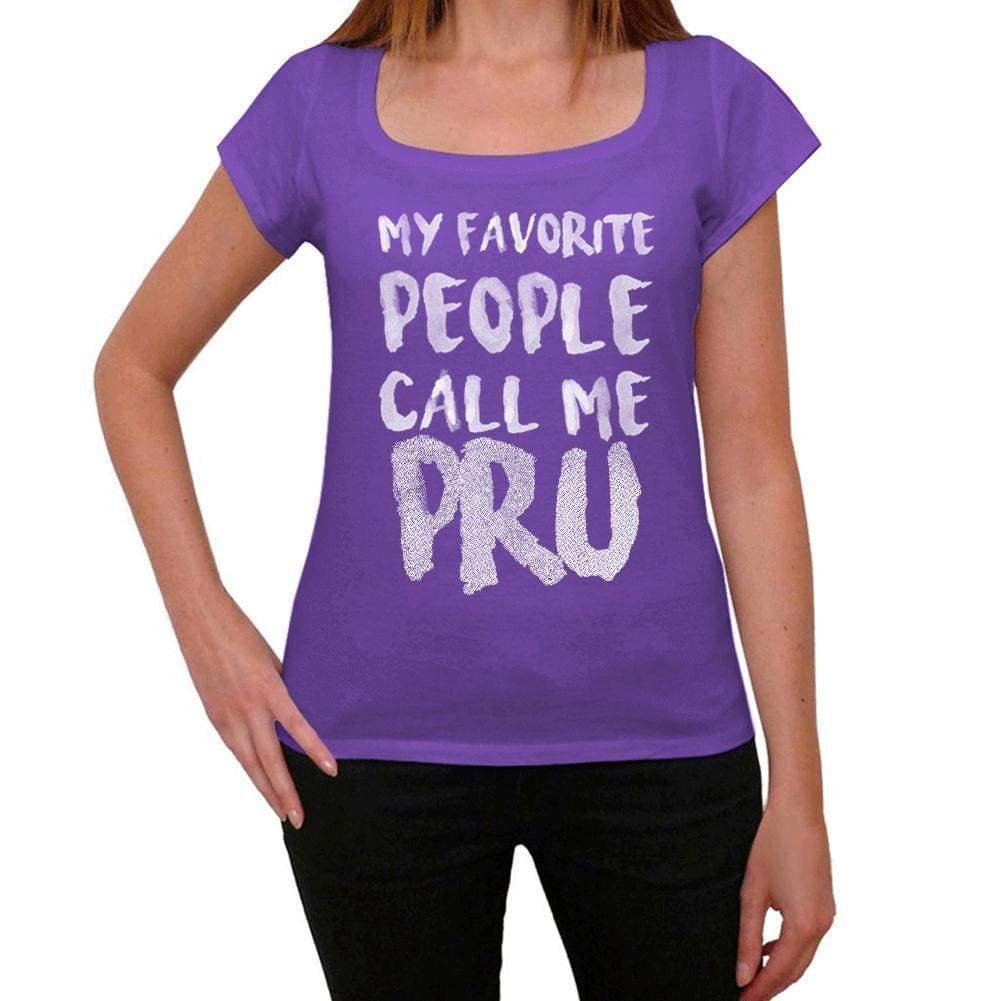 My Favorite People Call Me Pru, <span>Women's</span> T-shirt, Purple, Birthday Gift 00381 - ULTRABASIC