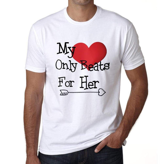 My Heart Only Beats For Her Mens Short Sleeve Round Neck T-Shirt - Shirts