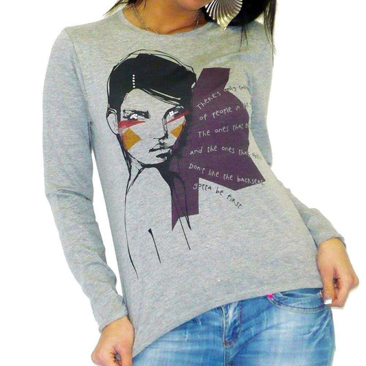 Najra: Womens T-Shirt Long Sleeve One In The City 00275