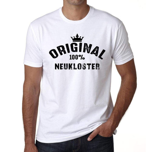 Neukloster 100% German City White Mens Short Sleeve Round Neck T-Shirt 00001 - Casual