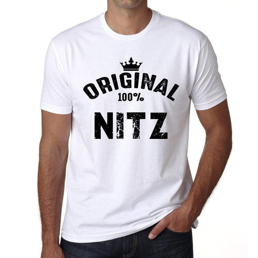 Nitz 100% German City White Mens Short Sleeve Round Neck T-Shirt 00001 - Casual