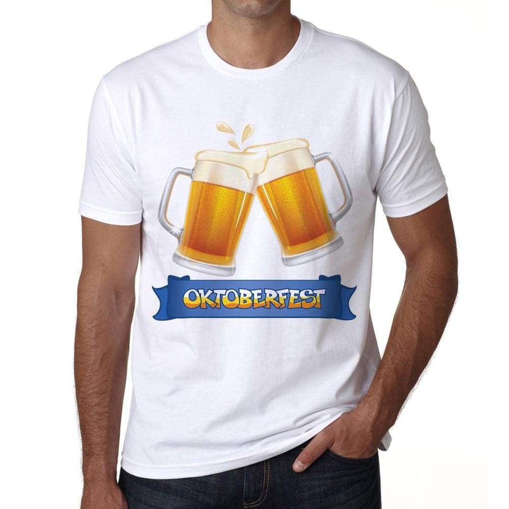 Oktoberfest 2 Beers Oktoberfest T-Shirt Mens White Tee 100% Cotton 00179