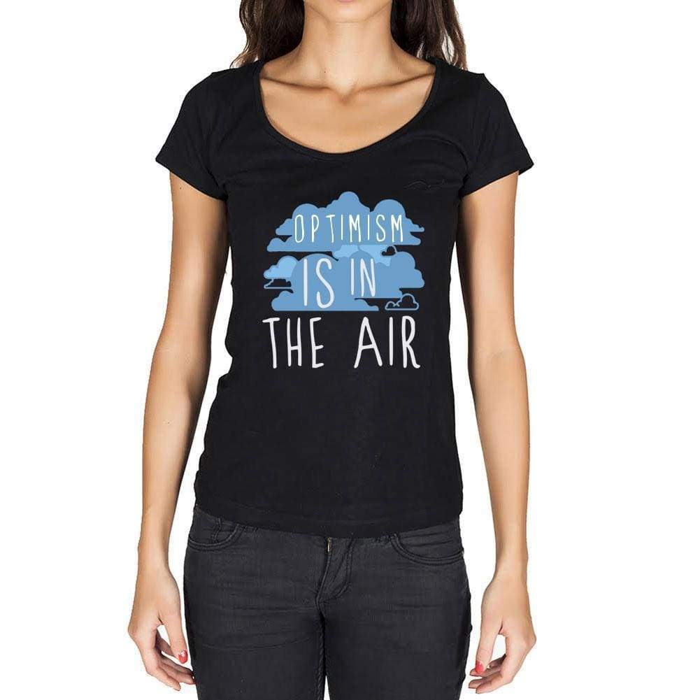 Optimism In The Air Black Womens Short Sleeve Round Neck T-Shirt Gift T-Shirt 00303 - Black / Xs - Casual