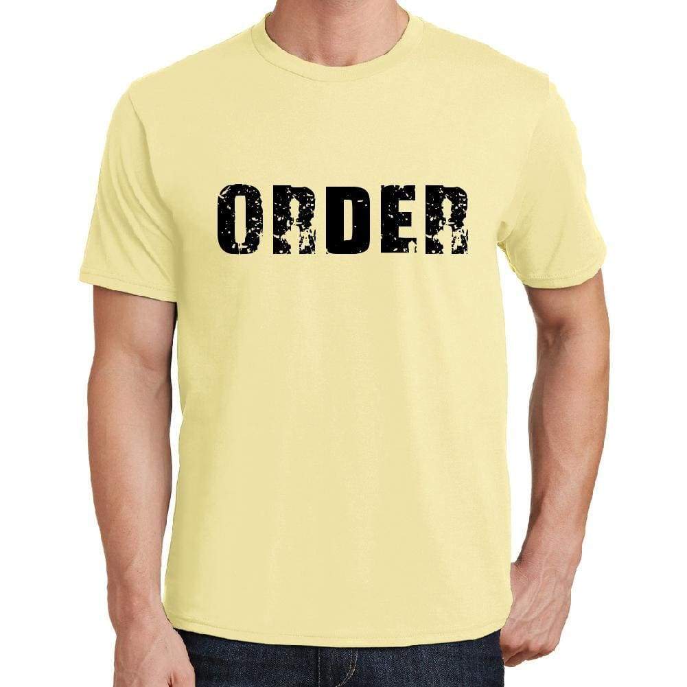 Order Mens Short Sleeve Round Neck T-Shirt 00043 - Yellow / S - Casual