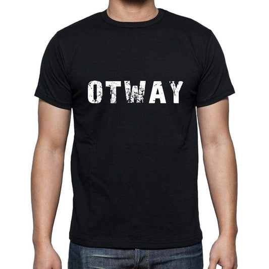 Otway Mens Short Sleeve Round Neck T-Shirt 5 Letters Black Word 00006 - Casual