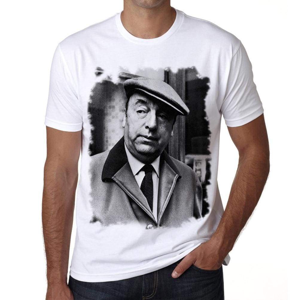 Pablo Neruda Old Celebrities White Mens Short Sleeve Round Neck T-Shirt Gift T-Shirt 00313 - White / Xs - Casual