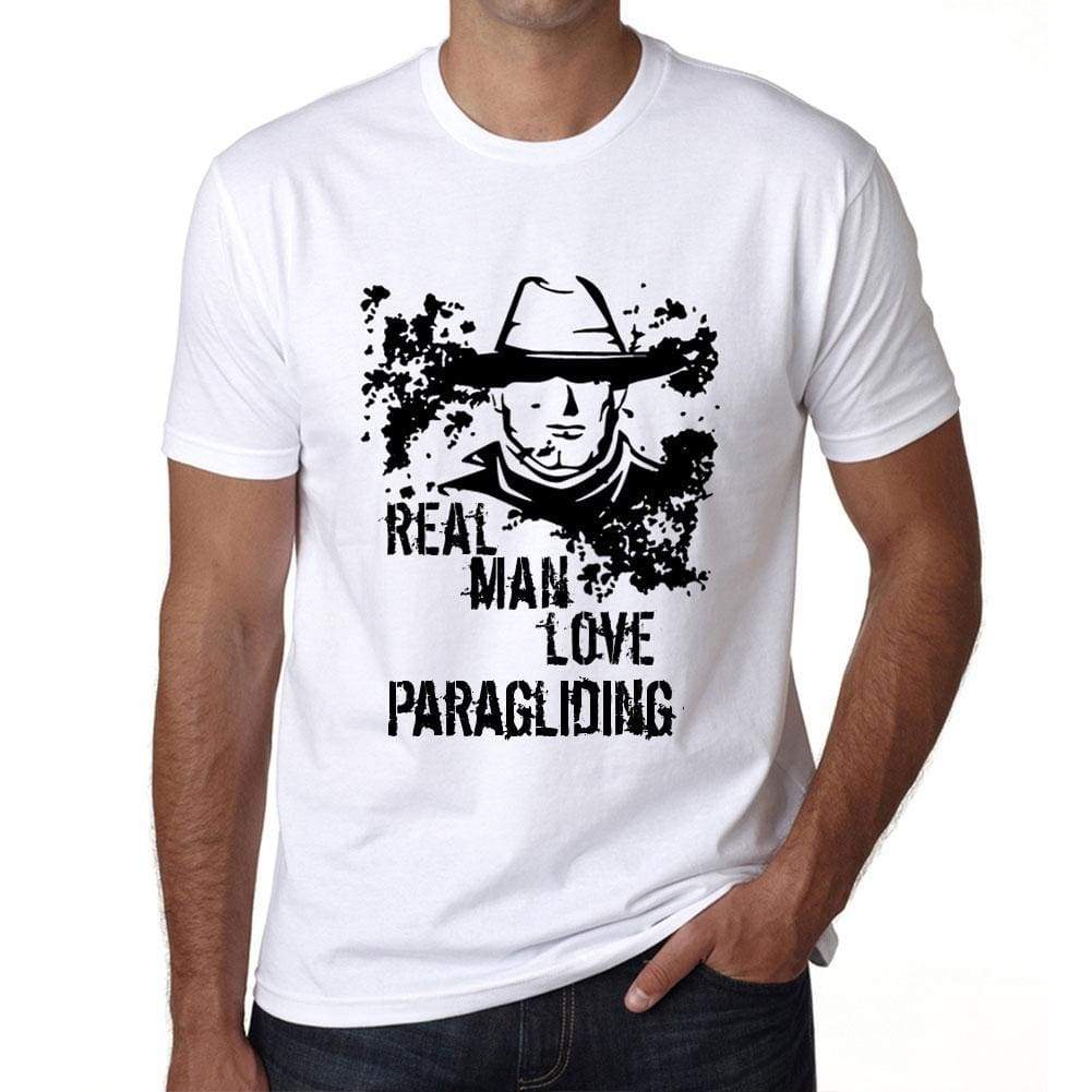 Paragliding Real Men Love Paragliding Mens T Shirt White Birthday Gift 00539 - White / Xs - Casual