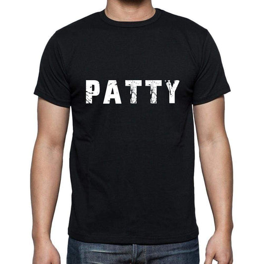 Patty Mens Short Sleeve Round Neck T-Shirt 5 Letters Black Word 00006 - Casual