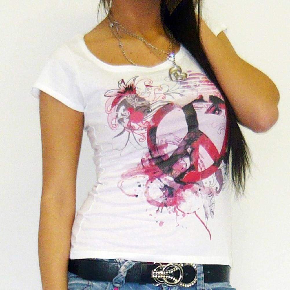 Peace&love: Womens T-Shirt Short-Sleeve One In The City