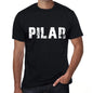 Pilar Mens Retro T Shirt Black Birthday Gift 00553 - Black / Xs - Casual