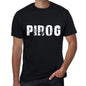 Pirog Mens Retro T Shirt Black Birthday Gift 00553 - Black / Xs - Casual