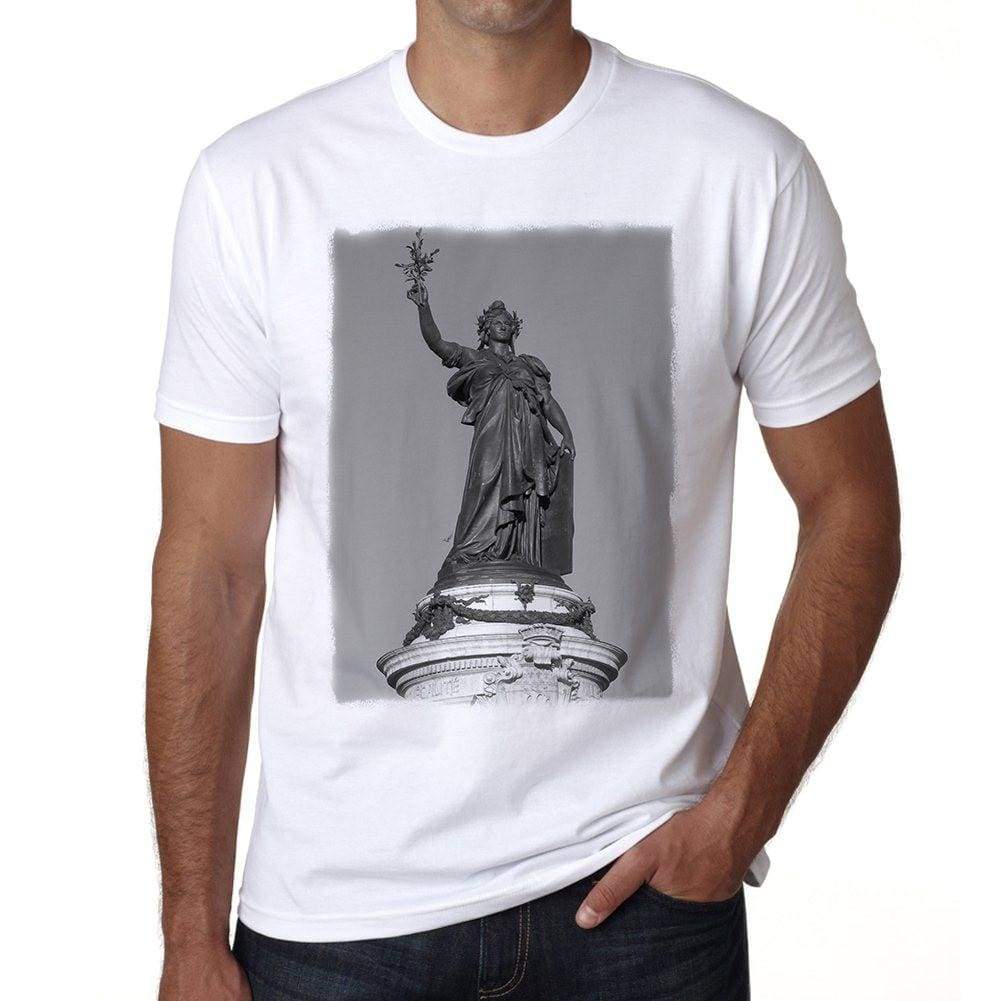 Place De La Republique Paris Mens Short Sleeve Round Neck T-Shirt 00170