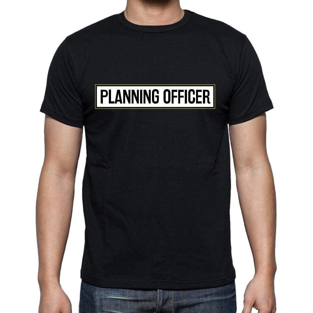 Planning Officer T Shirt Mens T-Shirt Occupation S Size Black Cotton - T-Shirt