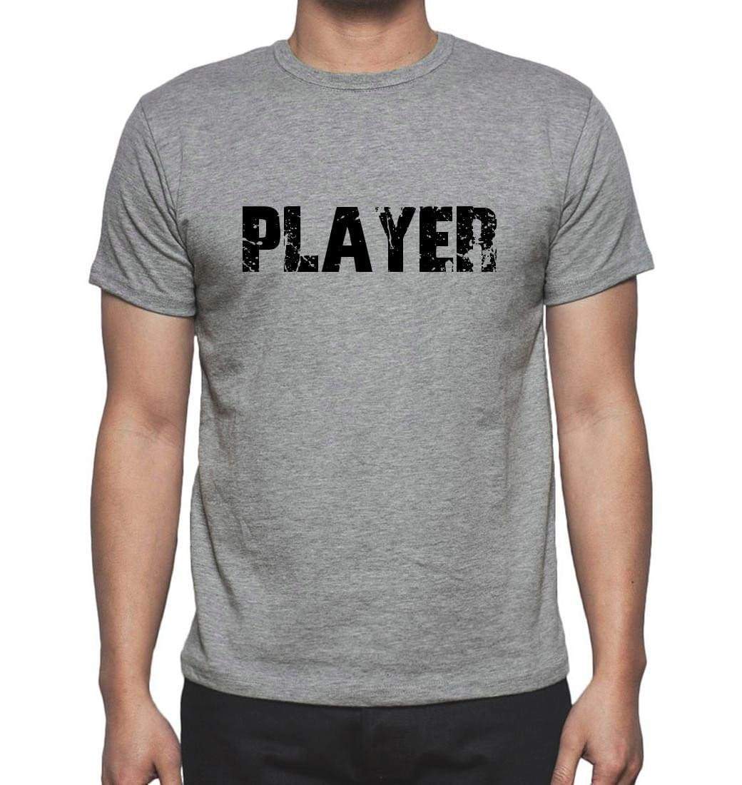 Player Grey Mens Short Sleeve Round Neck T-Shirt 00018 - Grey / S - Casual