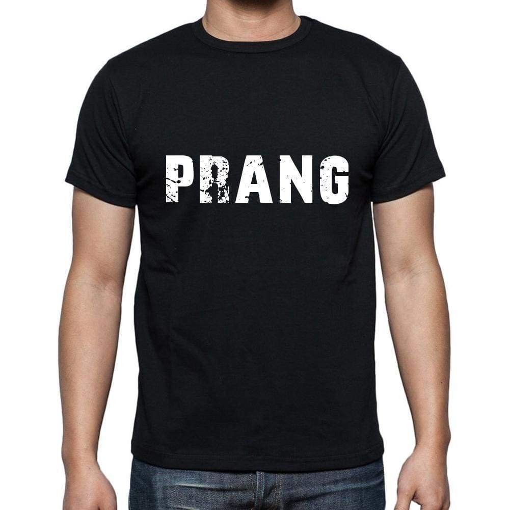 Prang Mens Short Sleeve Round Neck T-Shirt 5 Letters Black Word 00006 - Casual