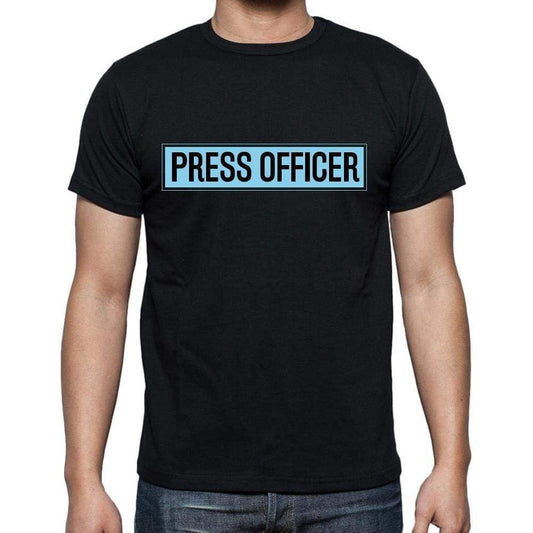 Press Officer T Shirt Mens T-Shirt Occupation S Size Black Cotton - T-Shirt