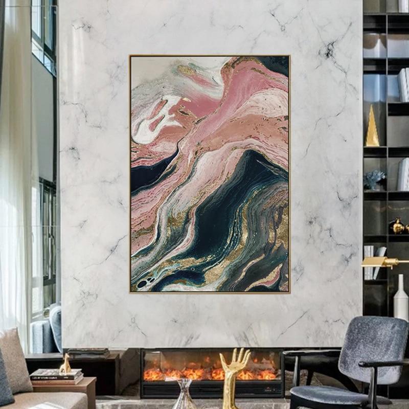 Abstract Chinese Mountain River Poster Print Canvas Painting Picture Home Wall Art Decoration Wall Stickers Can Be Customized