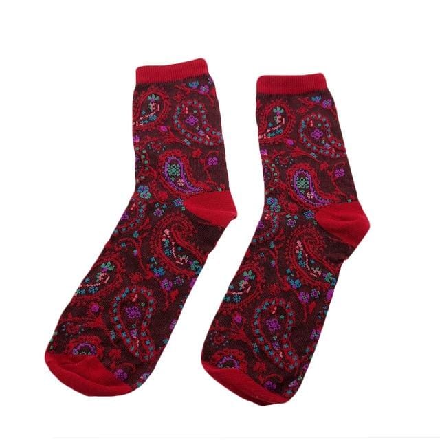 Jeseca 1 Pair Cotton Socks for Women Print Autumn Winter Warmer Sock Japanese Kawaii Girls Cute Sock for Ladies Christmas Gifts