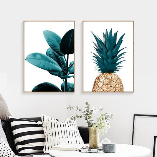 Nordic Pineapple Painting Wall Posters Cuadros Decoracion Posters And Prints Plant Art Poster Canvas Painting No Photo Frame