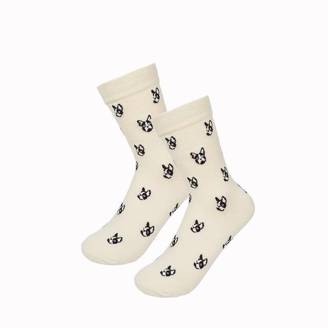 New fashion women men colorful dog cotton socks Spring couple lover Casual Pill Fox neutral red sock Hot