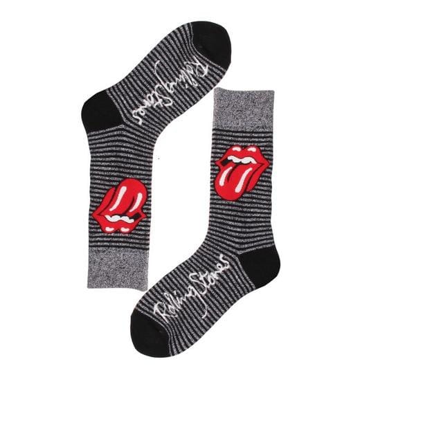 Harajuku Style Men Socks Black White Plaid Dot Cat Pattern Happy Socks New 2020 Hip Hop Combed Cotton Calcetines