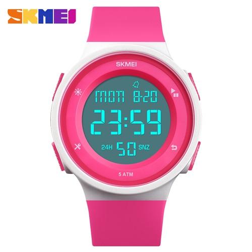 SKMEI Women's Outdoor Sports Electronic Watches Luxury Ladies Wristwatch LED Digital 50m Waterproof Clock Watch Relogio Feminino